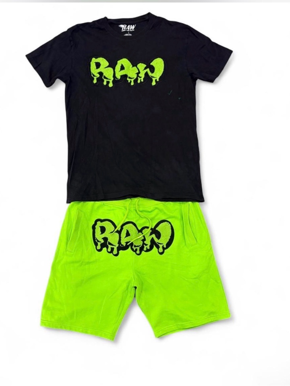 RAW Men's Athletic Shorts in Neon Green